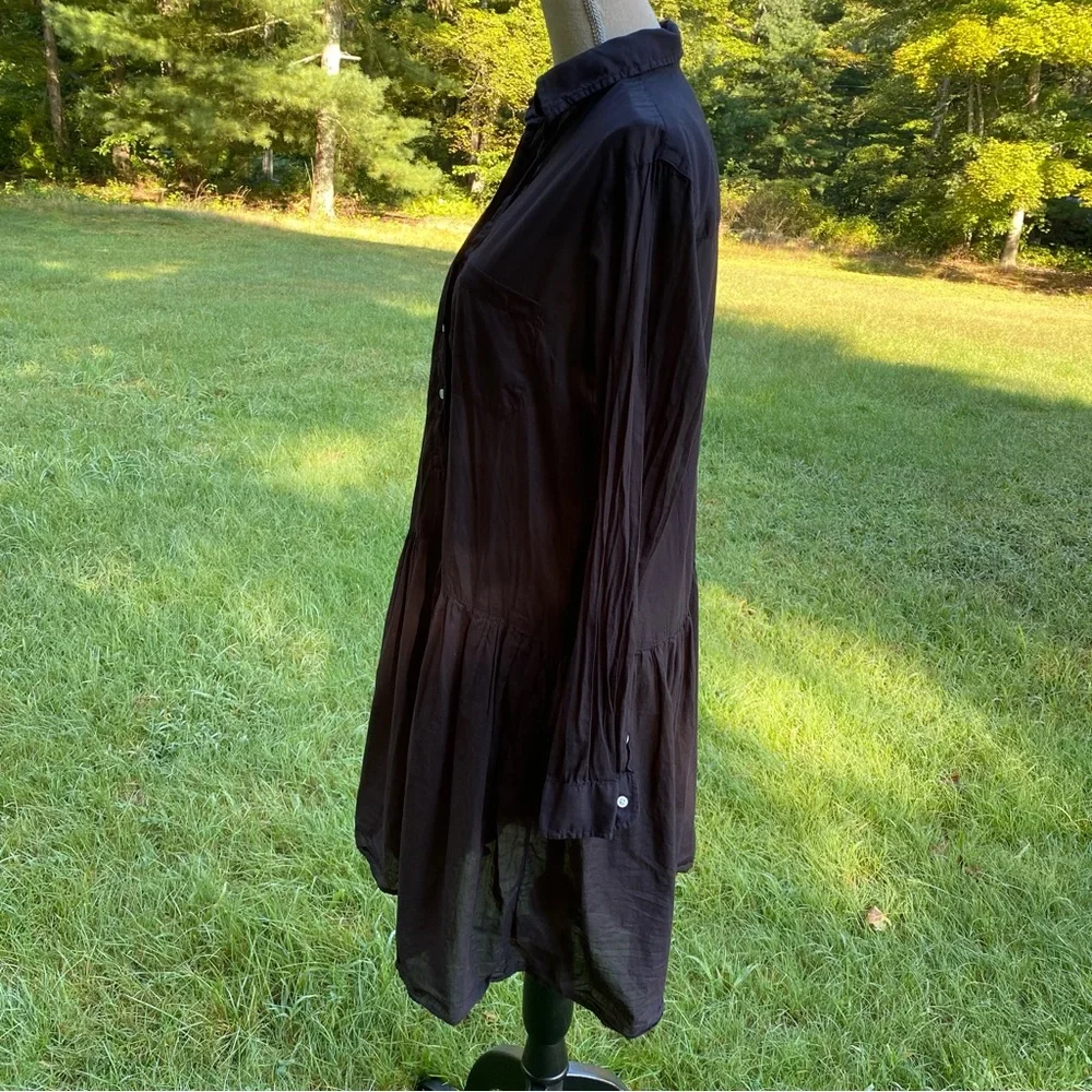 GRAYSON CHANGEMAKER DRESS BLACK COTTON DROP WAIST LONG SLEEVE POCKETS SIZE M